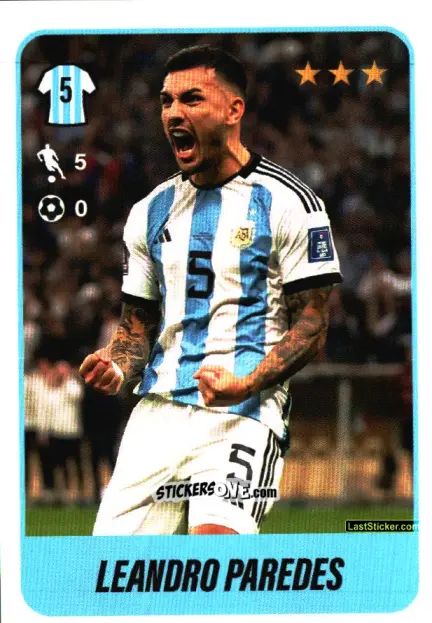 Sticker Leandro Paredes - Fútbol Argentino 2023 n. 500 - Panini