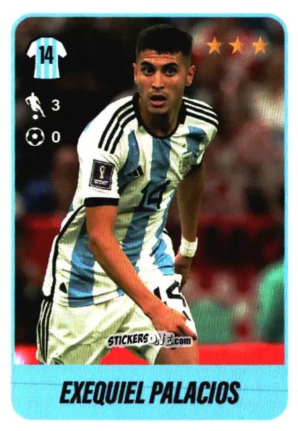 Sticker Exequiel Palacios - Fútbol Argentino 2023 n. 502 - Panini