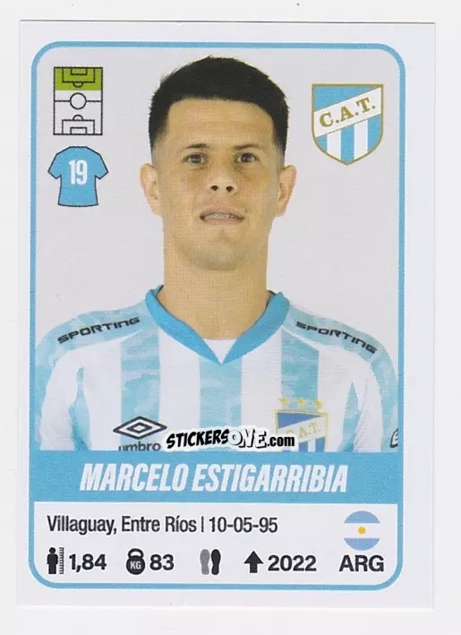 Cromo Marcelo Estigarribia - Fútbol Argentino 2023 n. 52 - Panini