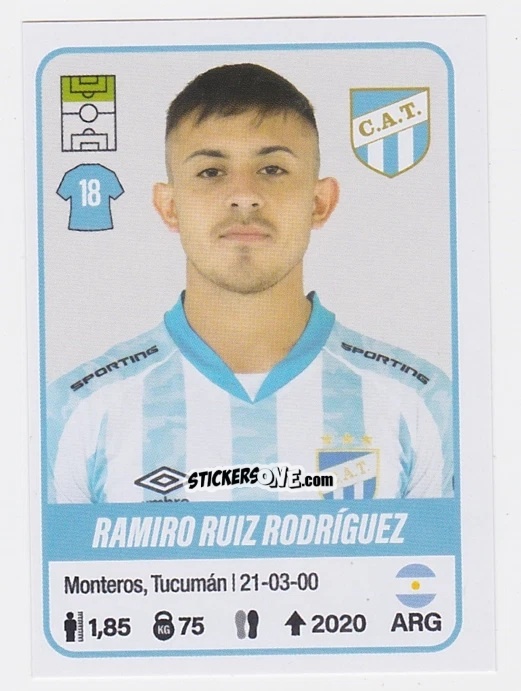 Cromo Ramiro Ruíz Rodríguez - Fútbol Argentino 2023 n. 54 - Panini