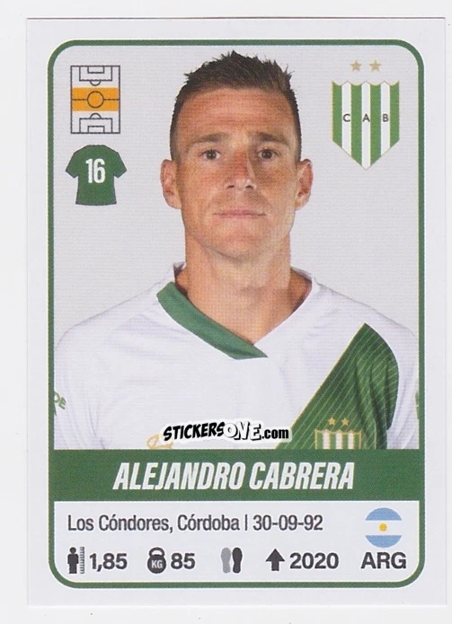 Cromo Alejandro Cabrera - Fútbol Argentino 2023 n. 63 - Panini