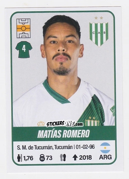 Cromo Matías Romero - Fútbol Argentino 2023 n. 64 - Panini
