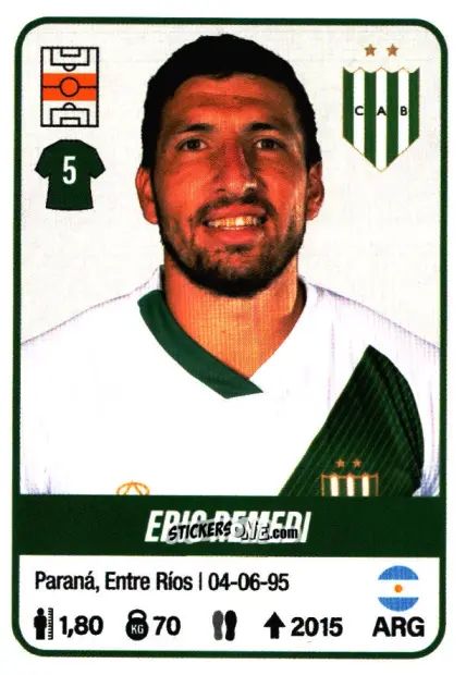 Sticker Eric Remedi - Fútbol Argentino 2023 n. 67 - Panini