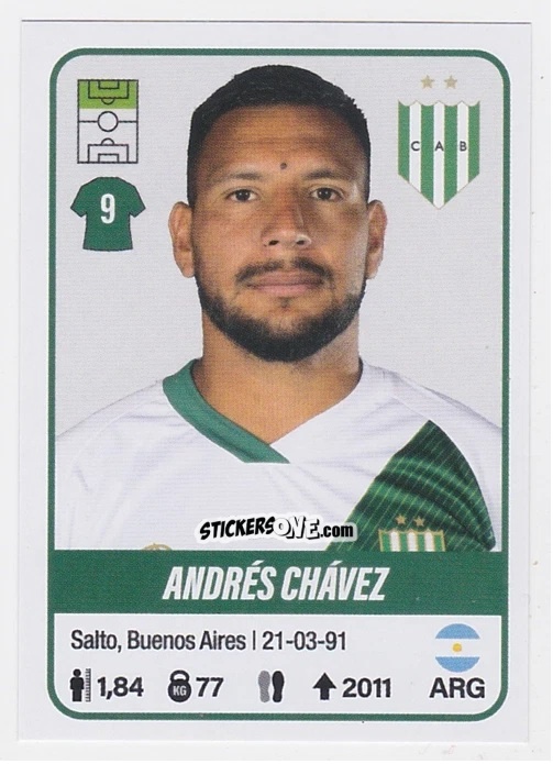 Cromo Andrés Chávez - Fútbol Argentino 2023 n. 68 - Panini