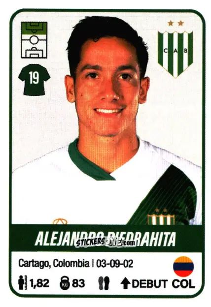 Sticker Alejandro Piedrahita - Fútbol Argentino 2023 n. 69 - Panini