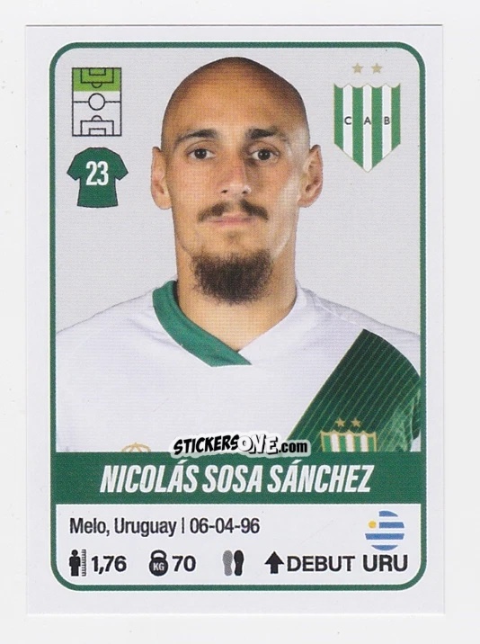 Cromo Nicolás Sosa Sánchez - Fútbol Argentino 2023 n. 70 - Panini