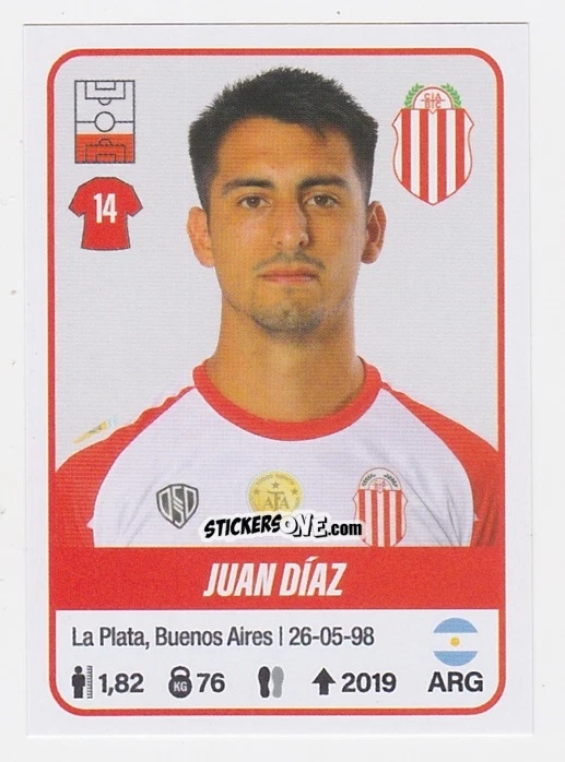 Figurina Juan Ignacio Díaz - Fútbol Argentino 2023 n. 74 - Panini