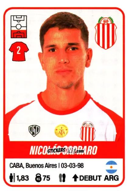Sticker Nicolás Capraro - Fútbol Argentino 2023 n. 76 - Panini