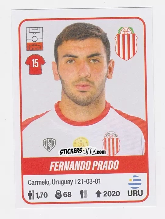 Figurina Fernando Prado - Fútbol Argentino 2023 n. 77 - Panini
