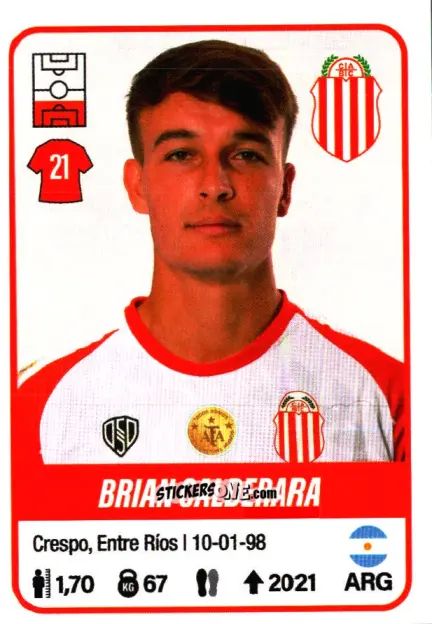 Sticker Brian Calderara - Fútbol Argentino 2023 n. 78 - Panini