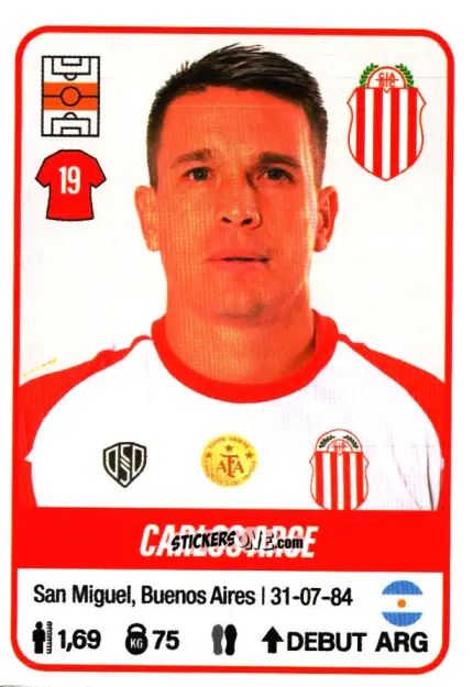 Sticker Carlos Arce - Fútbol Argentino 2023 n. 80 - Panini