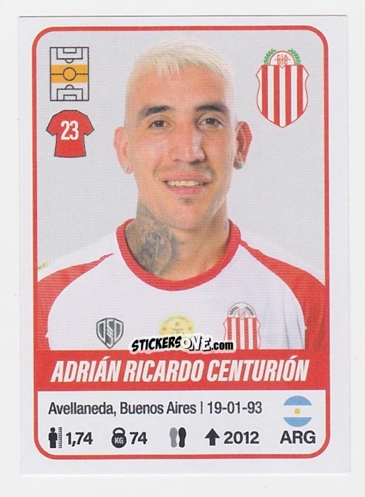 Figurina Adrián Ricardo Centurión - Fútbol Argentino 2023 n. 82 - Panini