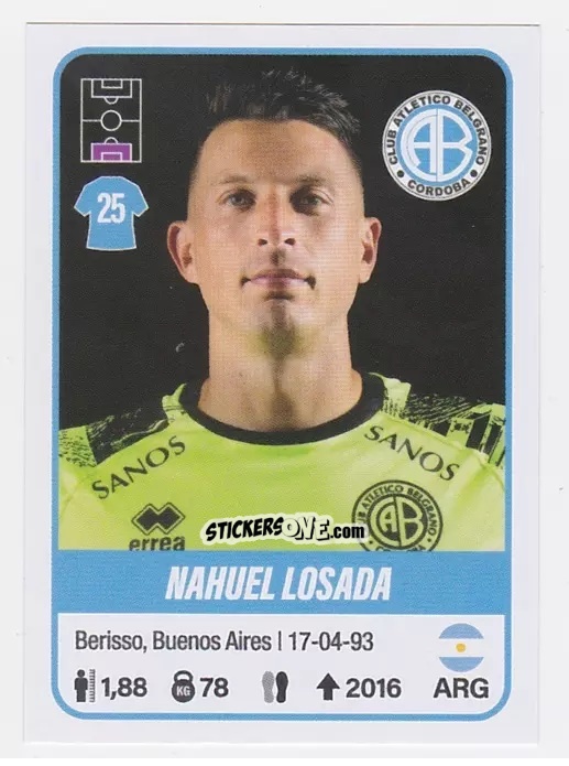 Cromo Nahuel Losada - Fútbol Argentino 2023 n. 90 - Panini