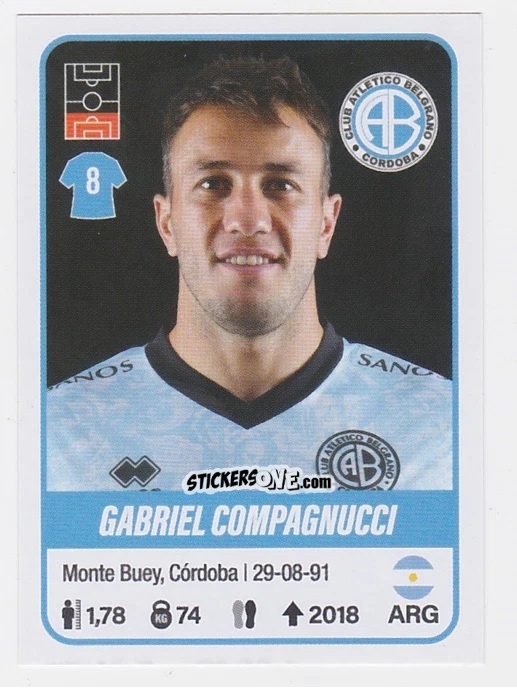 Cromo Gabriel Compagnucci - Fútbol Argentino 2023 n. 91 - Panini