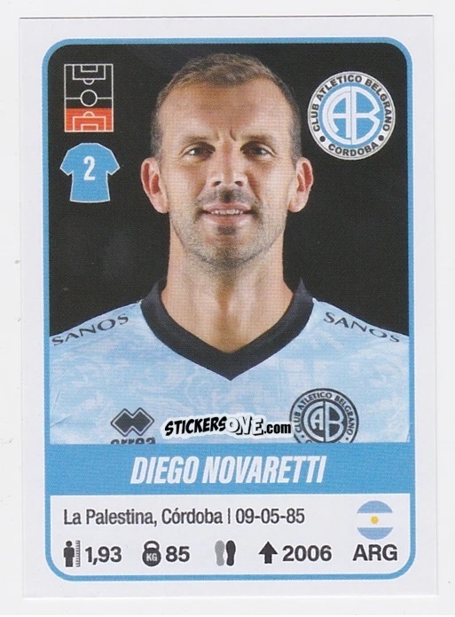 Cromo Diego Novaretti - Fútbol Argentino 2023 n. 92 - Panini