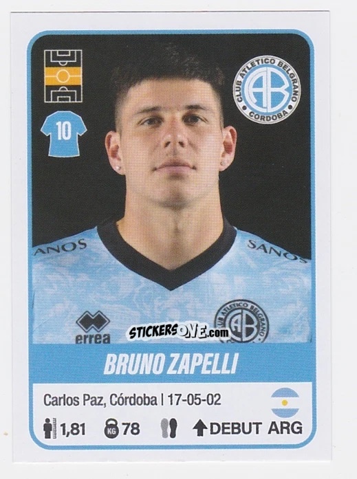 Cromo Bruno Zapelli - Fútbol Argentino 2023 n. 96 - Panini