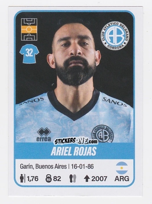 Cromo Ariel Rojas - Fútbol Argentino 2023 n. 98 - Panini