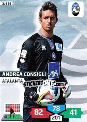 Sticker Andrea Consigli - Calciatori 2013-2014. Adrenalyn XL n. 2 - Panini