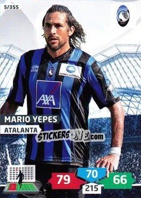 Sticker Mario Yepes - Calciatori 2013-2014. Adrenalyn XL n. 5 - Panini