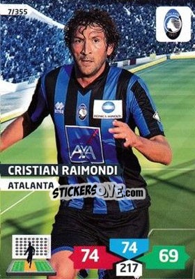 Sticker Cristian Raimondi - Calciatori 2013-2014. Adrenalyn XL n. 7 - Panini