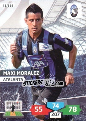 Sticker Maxi Moralez - Calciatori 2013-2014. Adrenalyn XL n. 12 - Panini