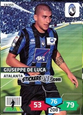 Sticker Giuseppe De Luca - Calciatori 2013-2014. Adrenalyn XL n. 13 - Panini