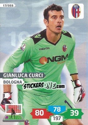 Sticker Gianluca Curci - Calciatori 2013-2014. Adrenalyn XL n. 17 - Panini