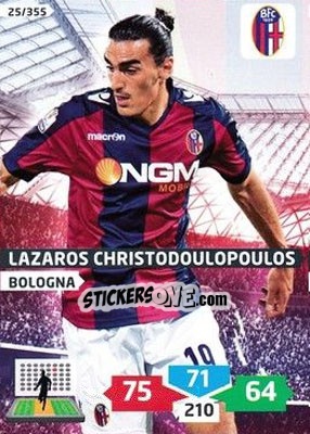 Sticker Lazaros Christodoulopoulos - Calciatori 2013-2014. Adrenalyn XL n. 25 - Panini