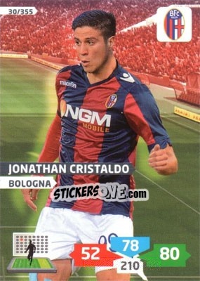 Sticker Jonathan Cristaldo - Calciatori 2013-2014. Adrenalyn XL n. 30 - Panini