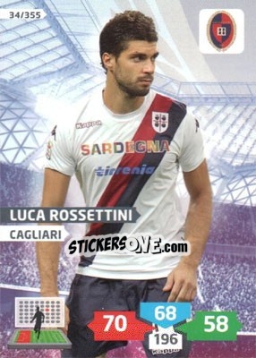 Sticker Luca Rossettini - Calciatori 2013-2014. Adrenalyn XL n. 34 - Panini