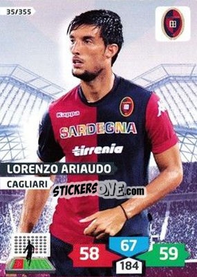 Sticker Lorenzo Ariaudo - Calciatori 2013-2014. Adrenalyn XL n. 35 - Panini