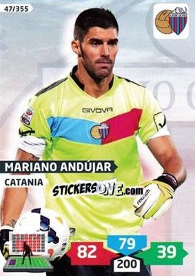 Sticker Mariano Andújar - Calciatori 2013-2014. Adrenalyn XL n. 47 - Panini