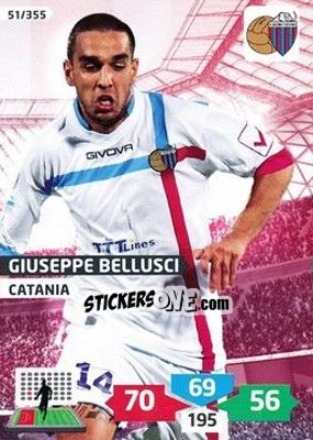 Sticker Giuseppe Bellusci - Calciatori 2013-2014. Adrenalyn XL n. 51 - Panini