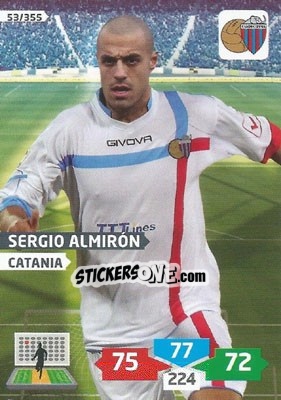 Sticker Sergio Almiron - Calciatori 2013-2014. Adrenalyn XL n. 53 - Panini