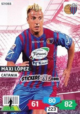 Sticker Maxi López - Calciatori 2013-2014. Adrenalyn XL n. 57 - Panini