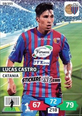 Sticker Lucas Castro - Calciatori 2013-2014. Adrenalyn XL n. 58 - Panini