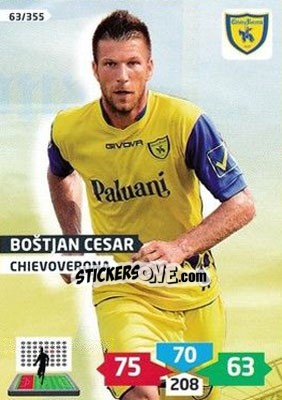 Cromo Boštjan Cesar - Calciatori 2013-2014. Adrenalyn XL n. 63 - Panini