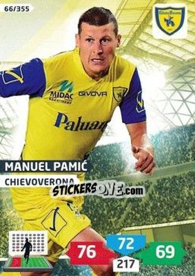 Sticker Manuel Pamic - Calciatori 2013-2014. Adrenalyn XL n. 66 - Panini