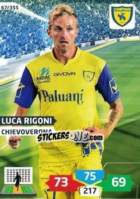 Sticker Luca Rigoni - Calciatori 2013-2014. Adrenalyn XL n. 67 - Panini