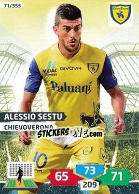 Sticker Alessio Sestu - Calciatori 2013-2014. Adrenalyn XL n. 71 - Panini