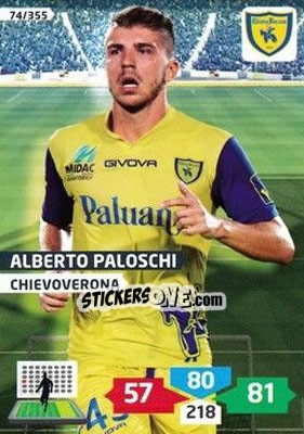 Sticker Alberto Paloschi - Calciatori 2013-2014. Adrenalyn XL n. 74 - Panini