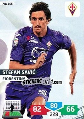 Sticker Stefan Savic - Calciatori 2013-2014. Adrenalyn XL n. 78 - Panini