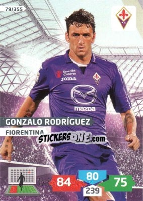 Sticker Gonzalo Rodriguez - Calciatori 2013-2014. Adrenalyn XL n. 79 - Panini