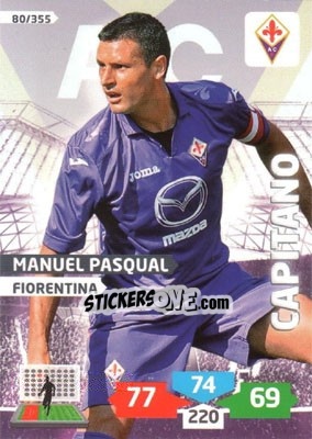 Sticker Manuel Pasqual - Calciatori 2013-2014. Adrenalyn XL n. 80 - Panini