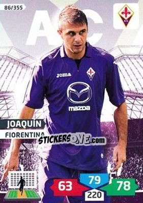 Sticker Joaquin - Calciatori 2013-2014. Adrenalyn XL n. 86 - Panini