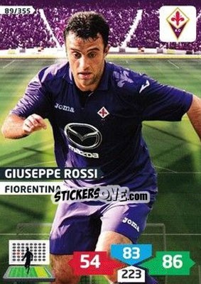 Sticker Giuseppe Rossi - Calciatori 2013-2014. Adrenalyn XL n. 89 - Panini