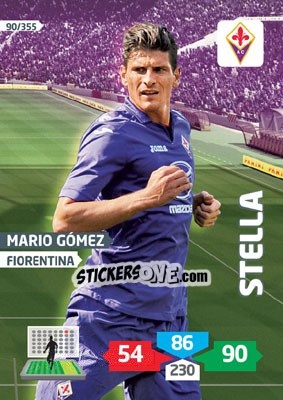 Sticker Mario Gómez - Calciatori 2013-2014. Adrenalyn XL n. 90 - Panini