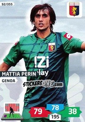 Sticker Mattia Perin - Calciatori 2013-2014. Adrenalyn XL n. 92 - Panini