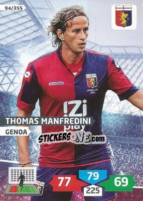Sticker Thomas Manfredini - Calciatori 2013-2014. Adrenalyn XL n. 94 - Panini
