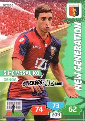 Sticker Šime Vrsaljko - Calciatori 2013-2014. Adrenalyn XL n. 97 - Panini